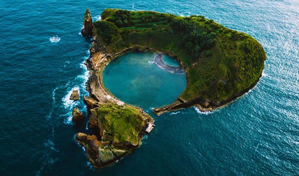 Islote de Vila Franca do Campo visto desde arriba